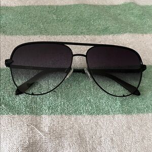 Quay Australia Black Aviator Sunglasses